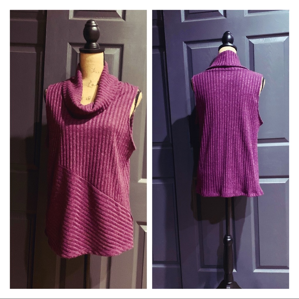 Large Sleeveless Cowl Neck Top
